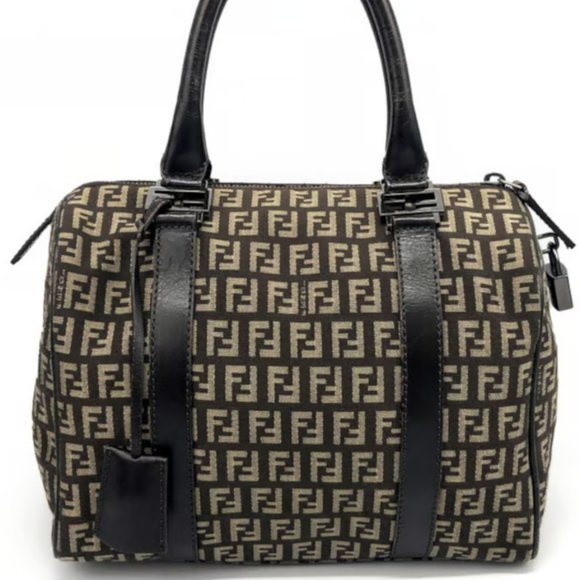 Fendi | Bags | Fendi Zucca Zucchino Vintage Mini Boston Canvas Satchel ...